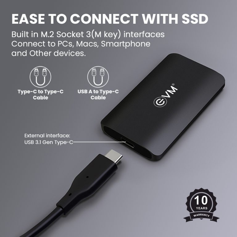 EVM ENSAVE Portable SSD 256 GB | Computer Wale